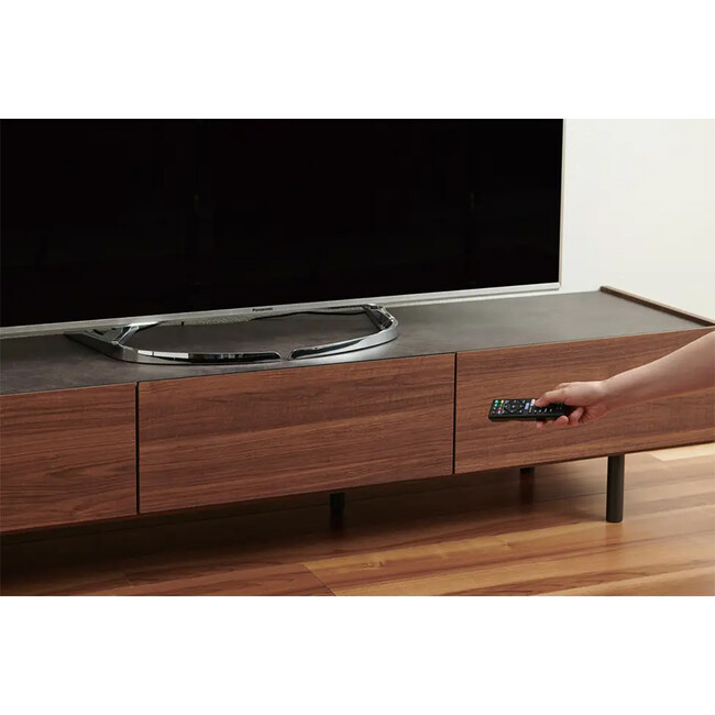 WV テレビボード（ラスターベージュ） 扉を閉じたままリモコン操作可能