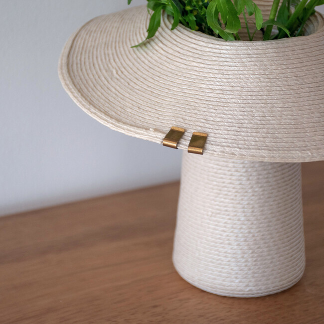 【新仕様】Lapel （ラペル）フラワーベース S beige（2クリップ） * beige