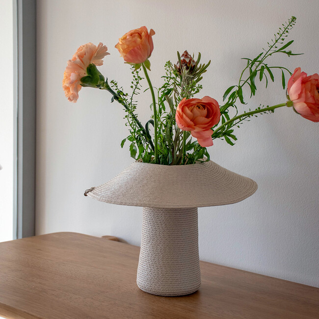 【新仕様】Lapel （ラペル）フラワーベース S beige（2クリップ） * beige