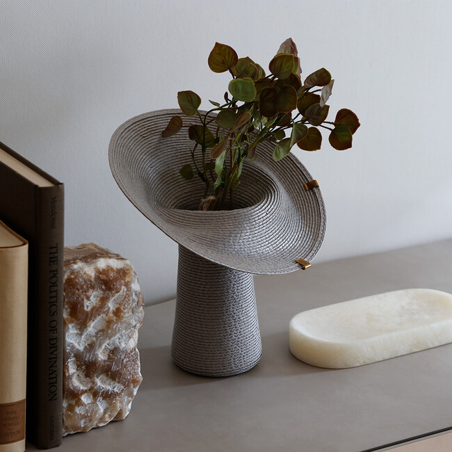 【新仕様】Lapel （ラペル）フラワーベース S gray（2クリップ） * gray