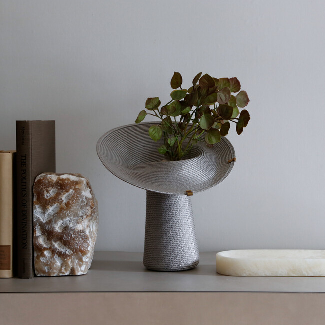 【新仕様】Lapel （ラペル）フラワーベース S ivory（2クリップ） * gray