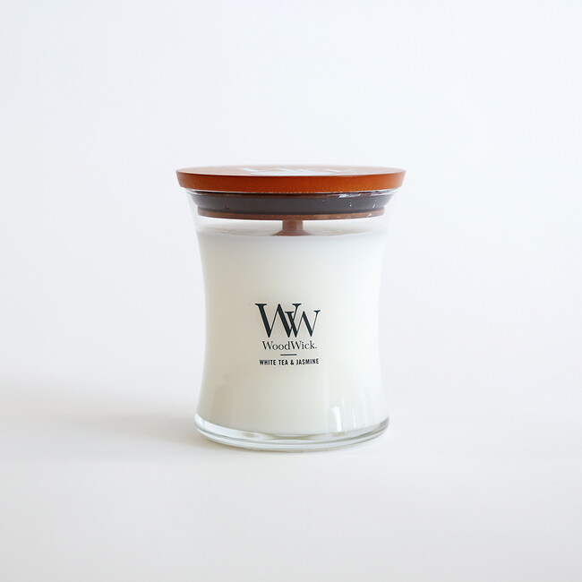 WoodWick（ウッドウィック） ジャーM キャンドル（ホワイトティー＆ジャスミン） ジャーＭ ホワイトティー＆ジャスミン