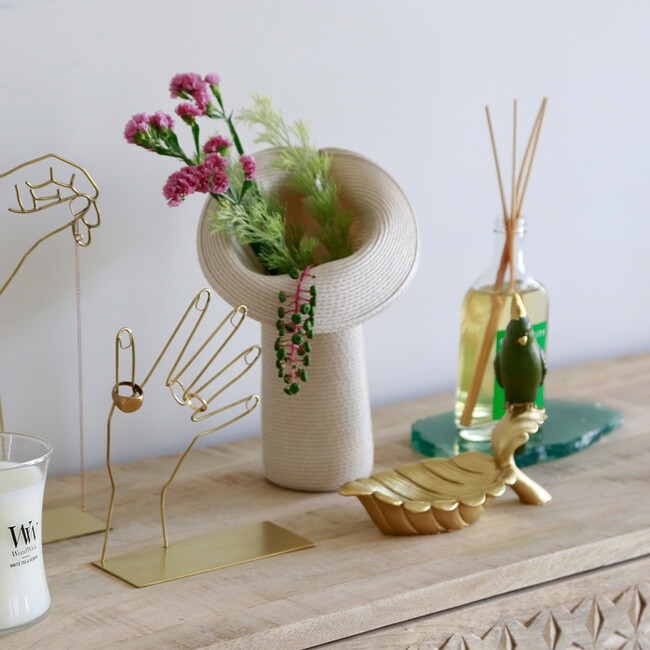 【新仕様】Lapel （ラペル）フラワーベース S beige（2クリップ） * 