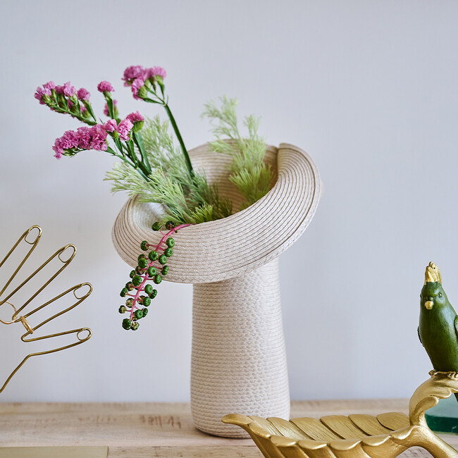 【新仕様】Lapel （ラペル）フラワーベース S beige（2クリップ） * 