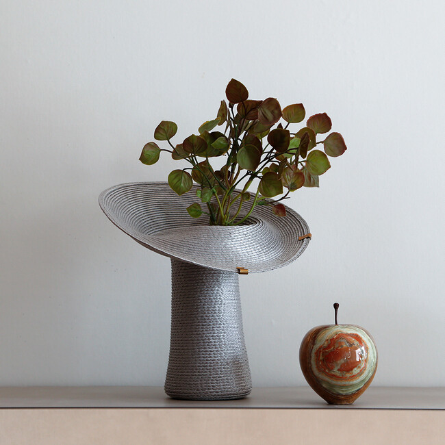 【新仕様】Lapel （ラペル）フラワーベース S beige（2クリップ） * gray