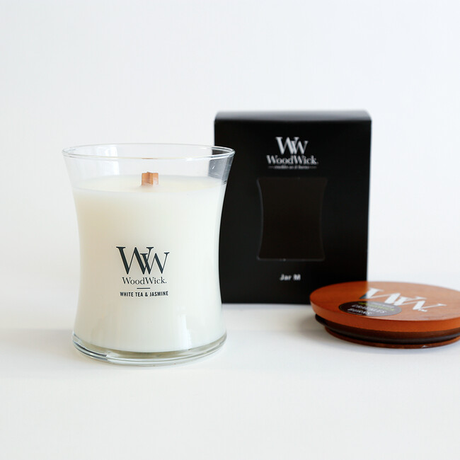 WoodWick（ウッドウィック） ジャーM キャンドル （ラベンダースパ） ジャーＭ ホワイトティー＆ジャスミン