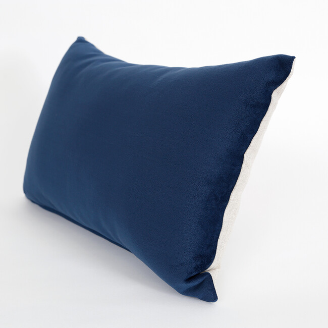 ベロア クッション（グリーン） 30×45cm（中材込み） ブルー