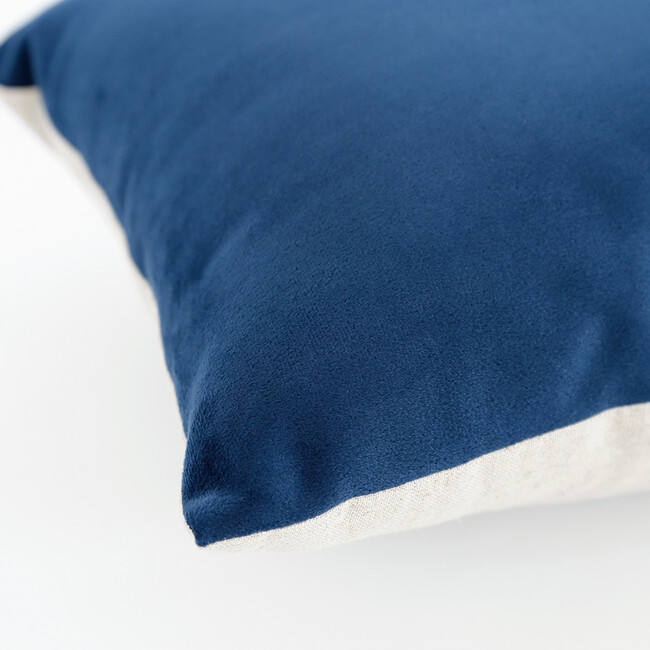 ベロア クッション（グリーン） 30×45cm（中材込み） ブルー