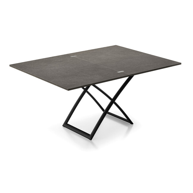 カリガリス コヌビア マジックジェー 伸長・昇降式リビングテーブル ／ Calligaris connubia MAGIC-J Table [CB5041-A] P94/P13E P15/P11E　マットブラック/ヴルカーノ