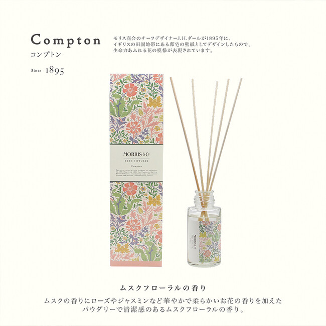 MORRIS&Co FLORAL COLLECTION リードディフューザー（コンプトン） 