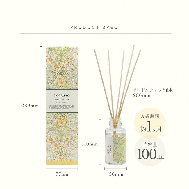 MORRIS&Co FLORAL COLLECTION リードディフューザー（ウッドランドウィーズ） 