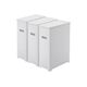 tower（タワー）スリム蓋付きゴミ箱 3個組 ホワイト　 シンプルで使いやすいデザインです。