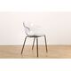 カリガリス サントロペ ダイニングチェア (メタル脚) ／ Calligaris SAINT TROPEZ Dining chair[CS1845] P848 座面カラー：P848 クリア / 脚カラー：P1L ブラックニッケル