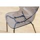 カリガリス サントロペ ダイニングチェア (メタル脚) ／ Calligaris SAINT TROPEZ Dining chair[CS1845] P266 座面カラー：P266 スモークグレー / 脚カラー：P1L ブラックニッケル